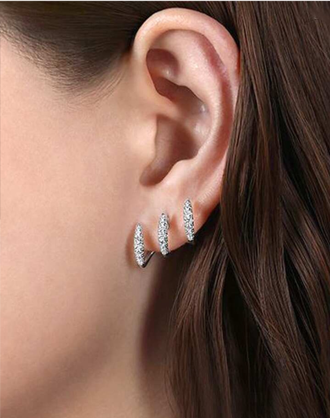 Cubic Zirconia Triple Claw Earrings