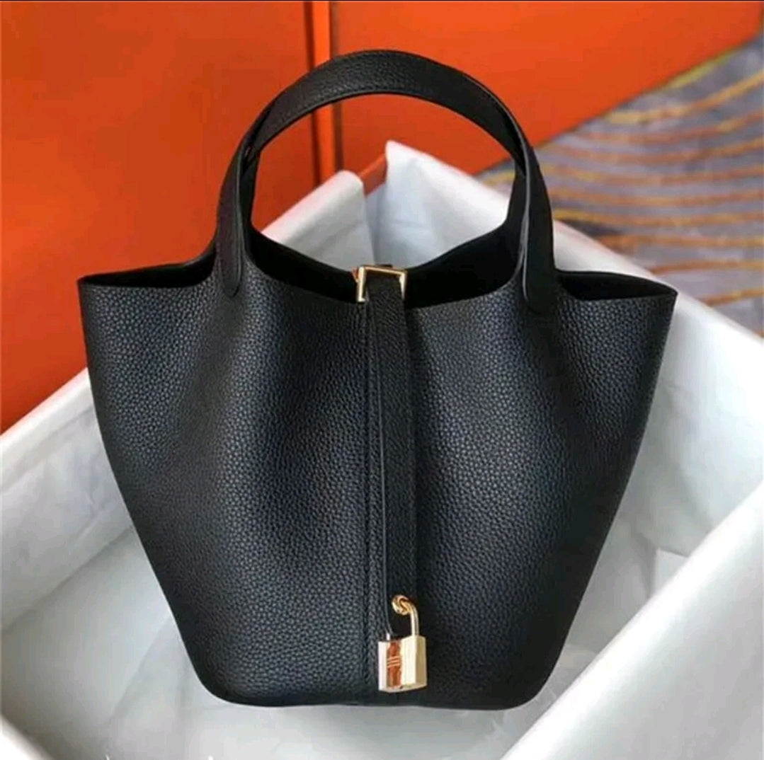 Designer Inspired by the Hermes Picotin Handbag in Black or Red