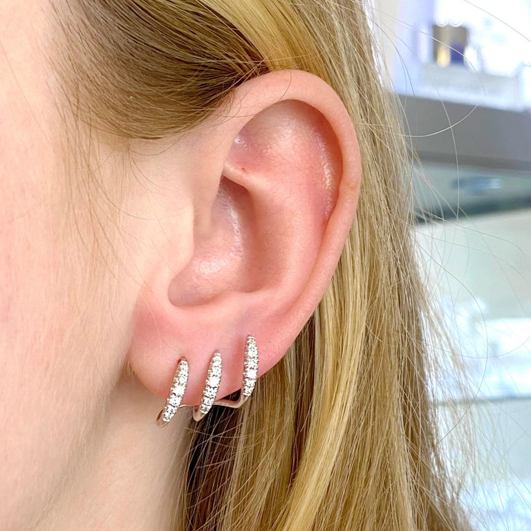 Cubic Zirconia Triple Claw Earrings