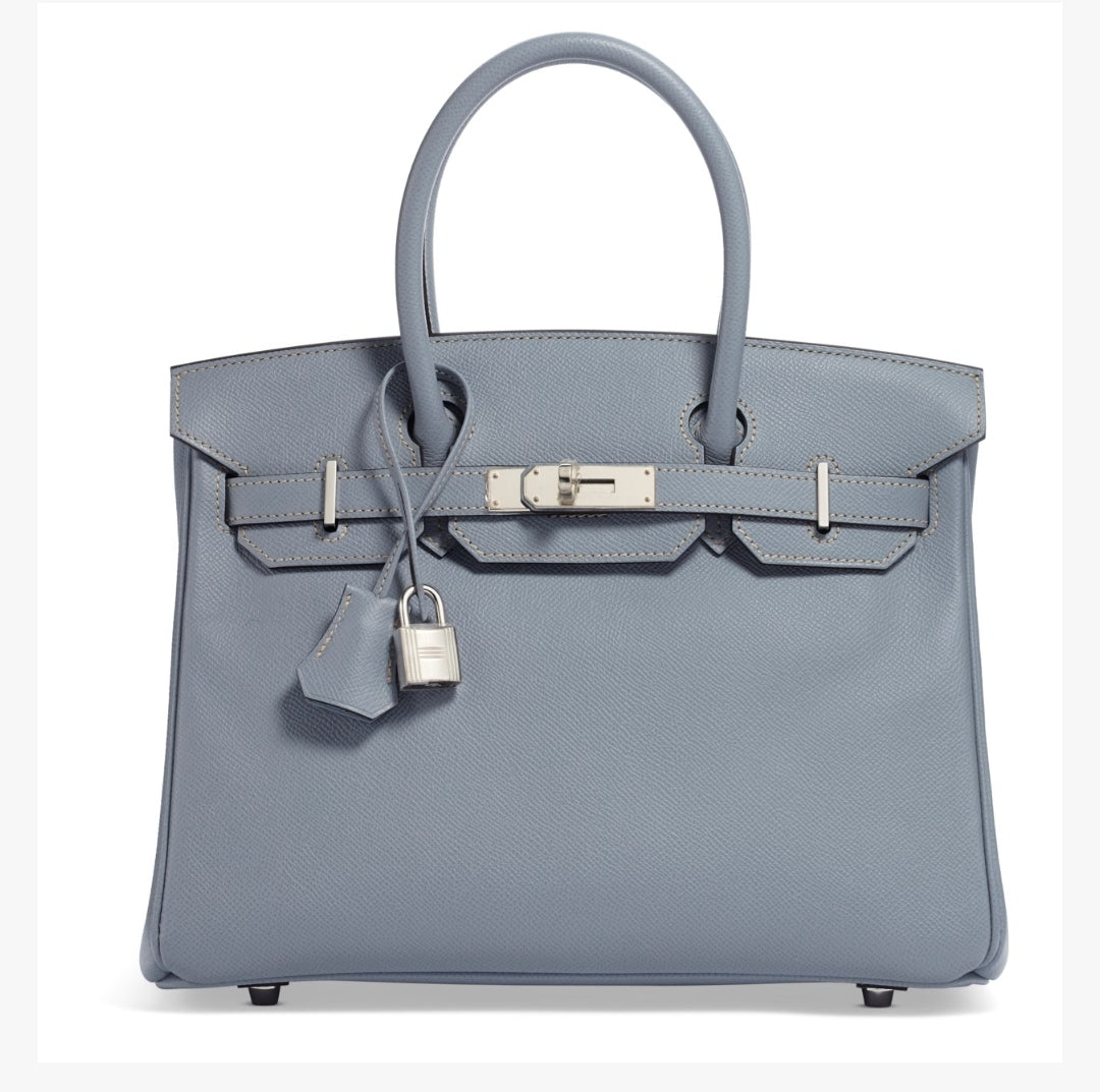 Mini Leather Firkin in Sky