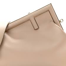 Designer Inspired Signature Clutch with Shoulder/Crossbody Strap in Taupe