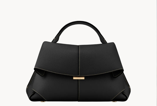 Polène/Mokki Leather Handbag in Black