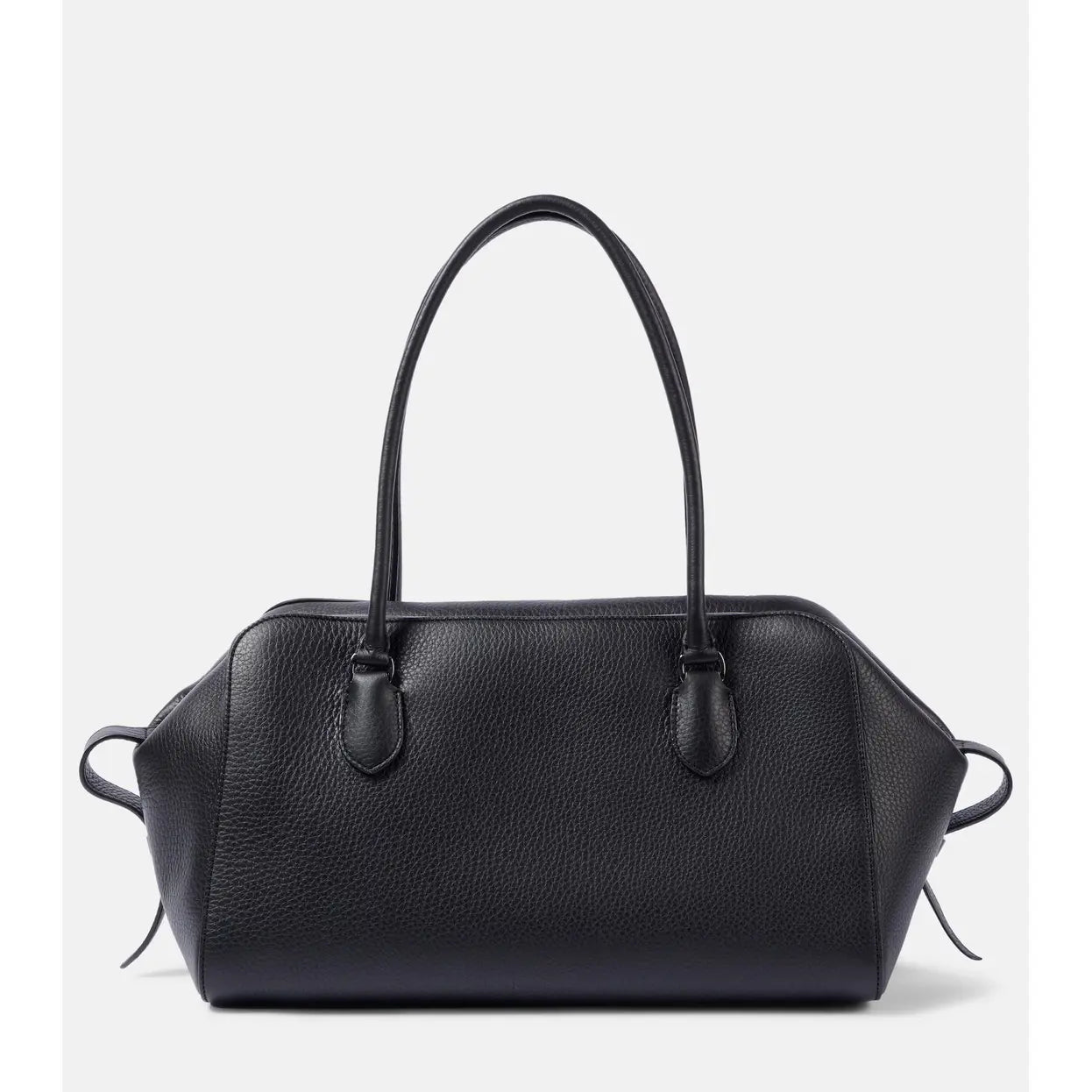 Designer Inspired Leather Handbag in Black