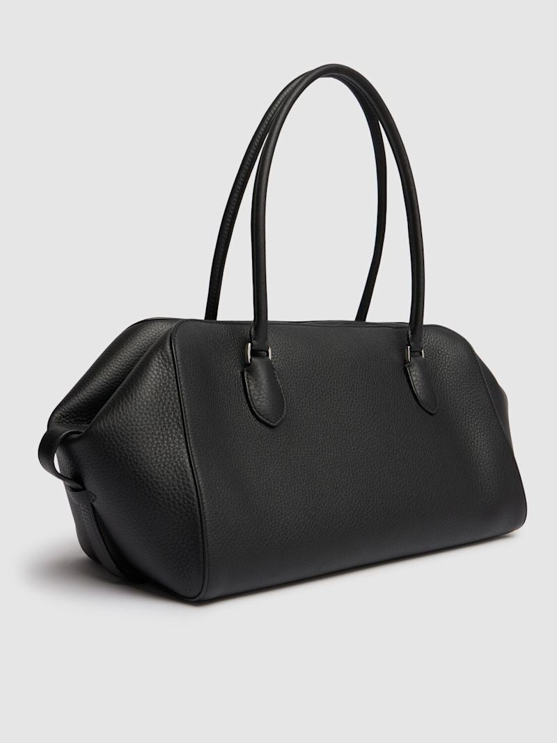 Designer Inspired Leather Handbag in Black