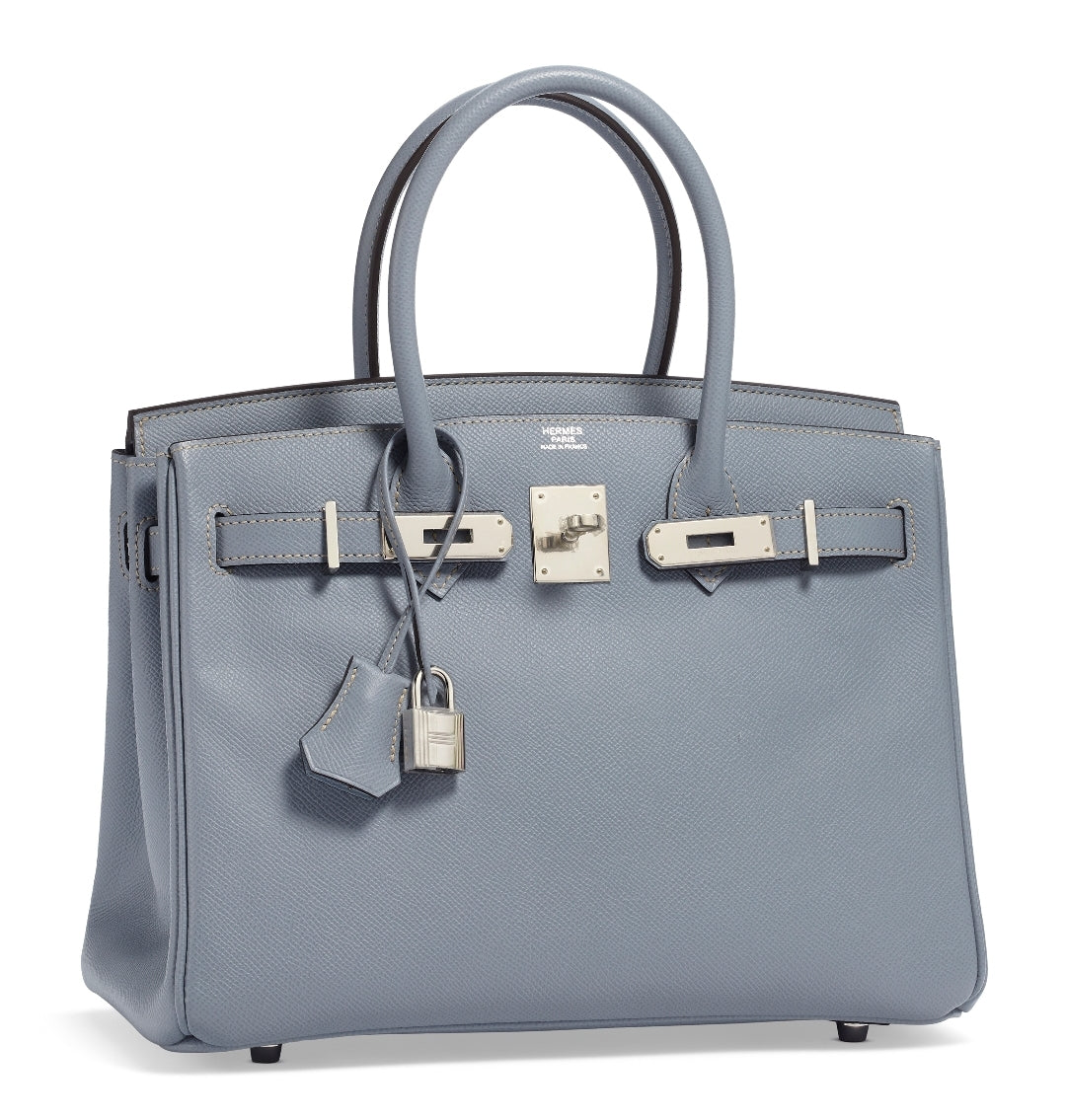 Mini Leather Firkin in Sky