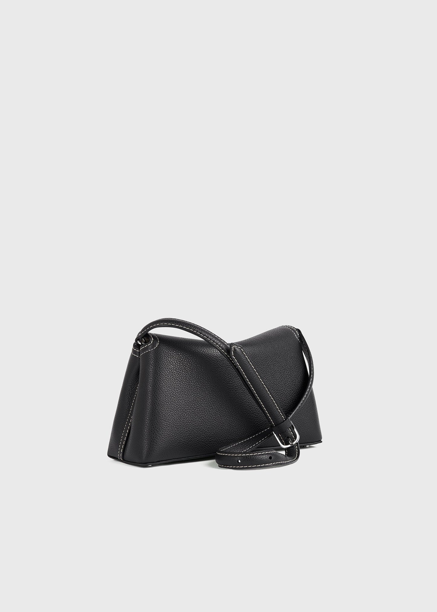 Totême T-Lock Leather Clutch Handbag with Crossbody strap