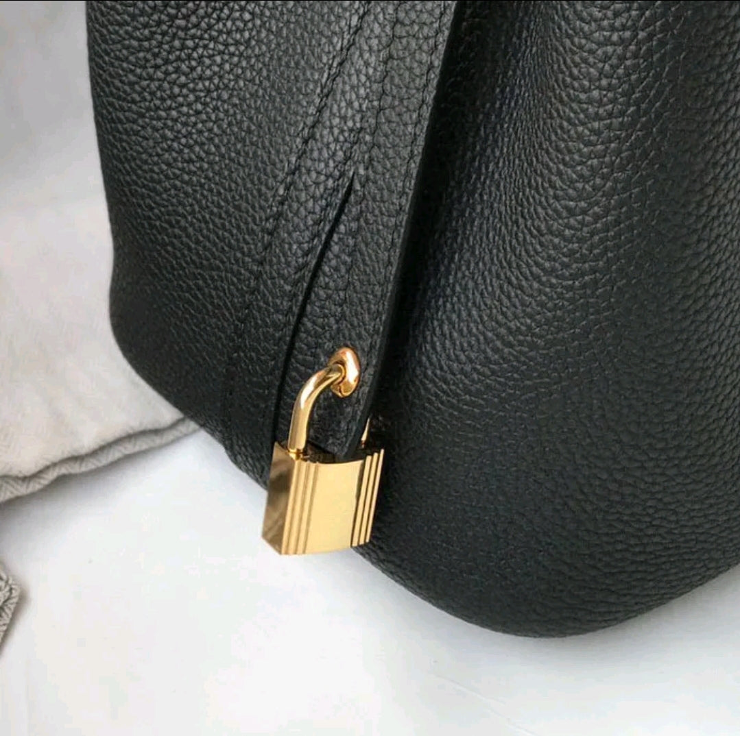 Designer Inspired by the Hermes Picotin Handbag in Black or Red