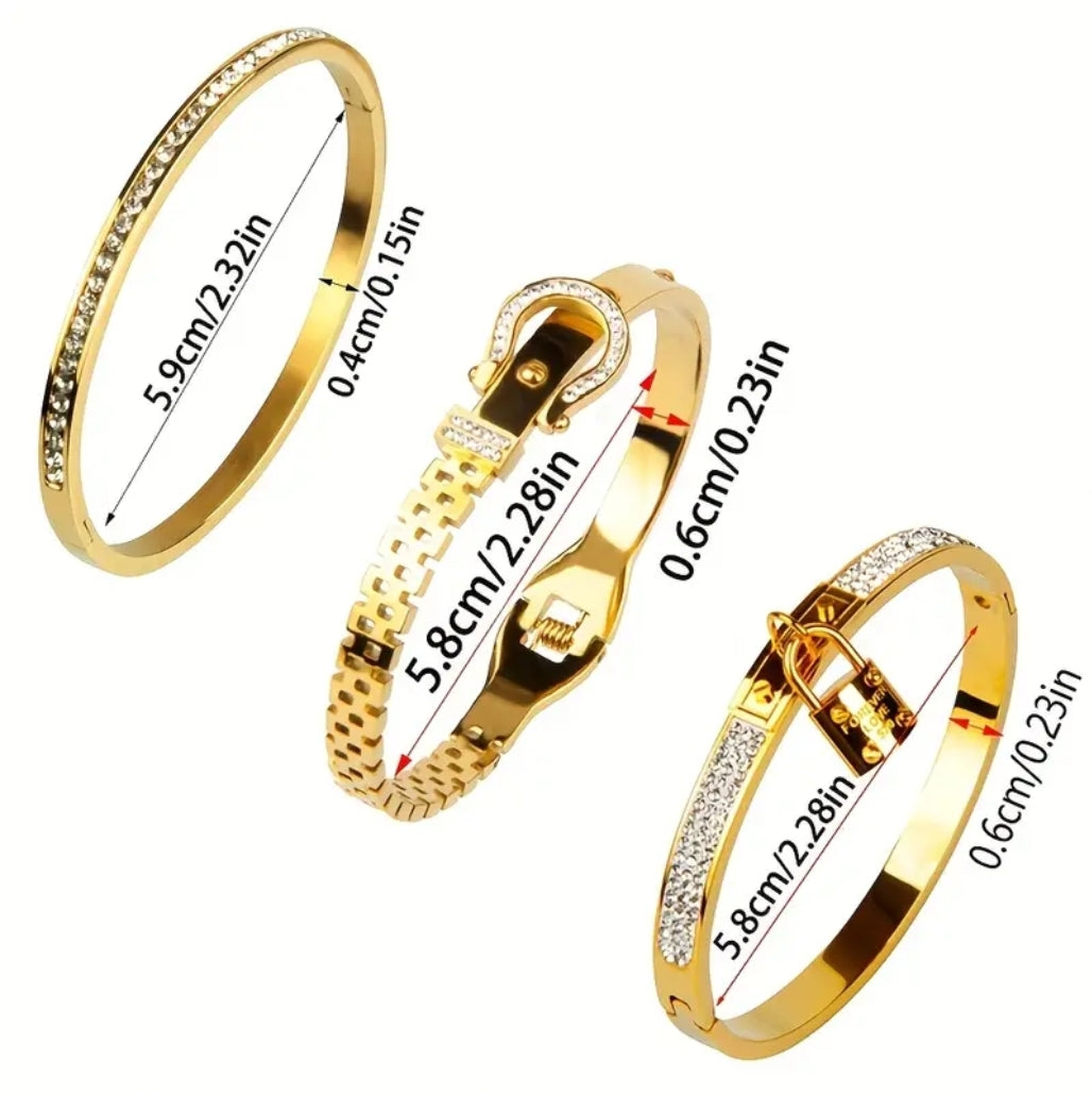 Set of 3 Cuffs in Silver